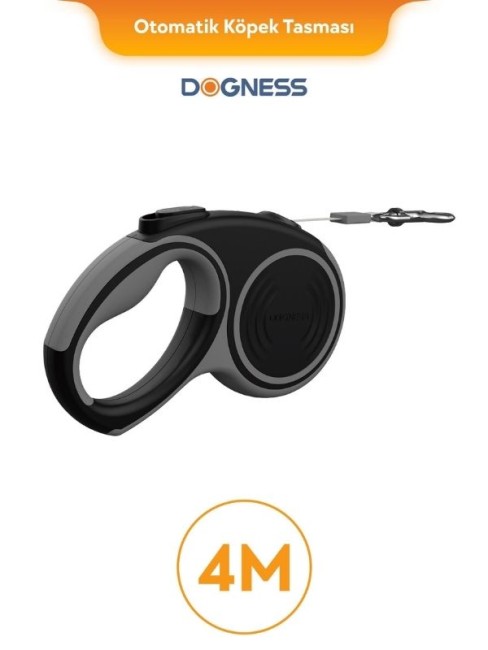 Dogness - Dogness R06 Otomatik Kedi Köpek Gezdirme Tasması 4 Metre Gri (R06-4G)