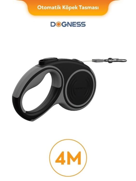 Dogness R06 Otomatik Kedi Köpek Gezdirme Tasması 4 Metre Gri (R06-4G)