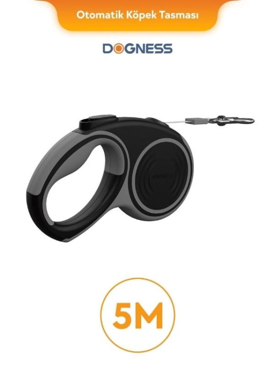 Dogness R06 Otomatik Kedi Köpek Gezdirme Tasması 5 Metre Gri (R06-5G)