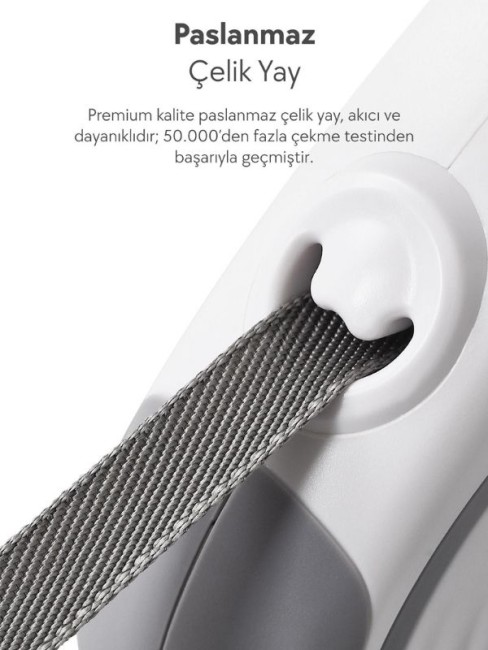 Dogness R06 Otomatik Kedi Köpek Gezdirme Tasması 5 Metre Kırmızı (R06-5R) - Thumbnail