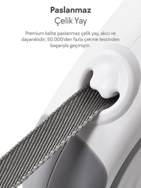 Dogness R06 Otomatik Kedi Köpek Gezdirme Tasması 5 Metre Kırmızı (R06-5R)
