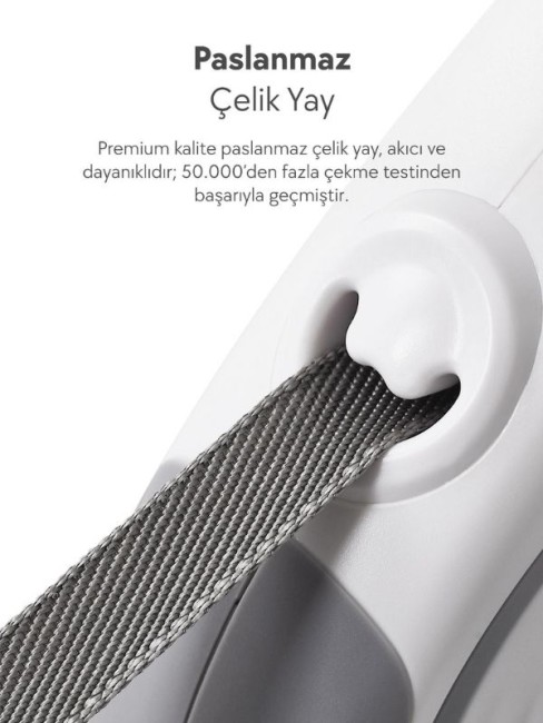 Dogness R06 Otomatik Kedi Köpek Gezdirme Tasması 5.5 Metre Kırmızı (R06-5+R) - Thumbnail