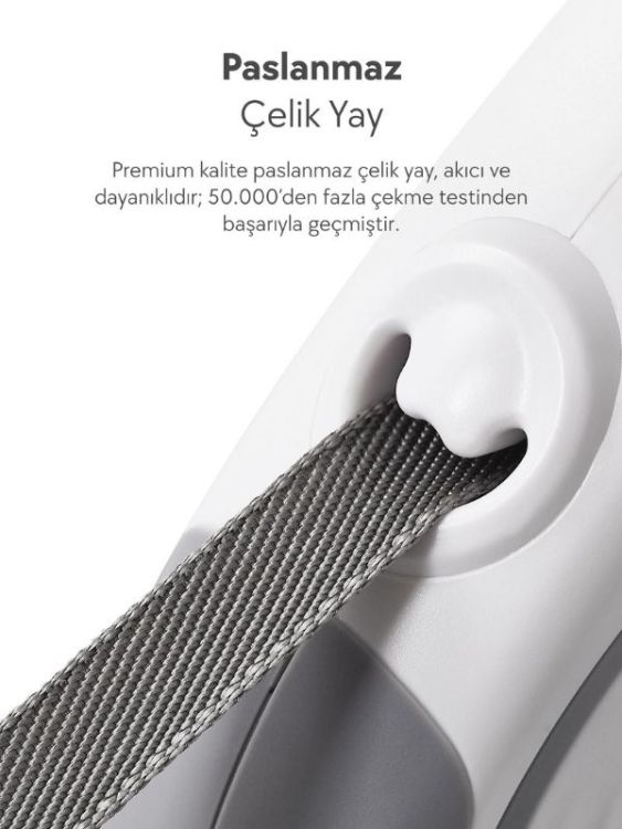 Dogness R06 Otomatik Kedi Köpek Gezdirme Tasması 5.5 Metre Kırmızı (R06-5+R)