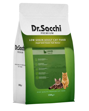 Dr. Sacchi Kuzu Etli Yetişkin Kedi Maması 1.5 Kg X 3 Adet