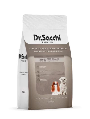 Dr.Sacchi Düşük Tahıllı Sığır Ve Kuzu Etli Mini Irk Yetişkin Köpek Maması 2kg 