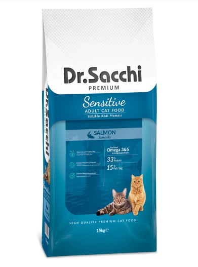 Dr. Sacchi Somonlu Yetişkin Kedi Maması 15 Kg