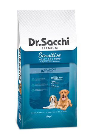 Dr Sacchi - Dr. Sacchi Somonlu Yetişkin Köpek Maması 15 Kg