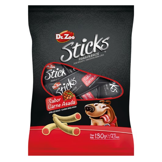 Dr. Zoo - Dr Zoo Mini Sticks Izgara Etli Köpek Ödülü (11269) 130 Gr X 12 Adet