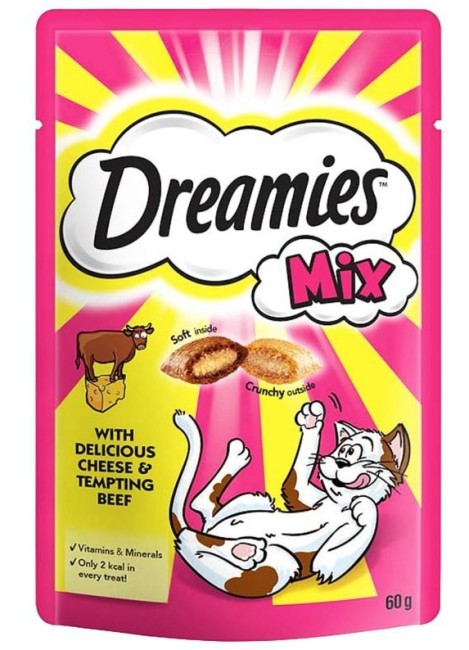 Dreamies - Dreamies Biftek Peynir Mix Kedi Ödülü 60 Gr X 6 Adet