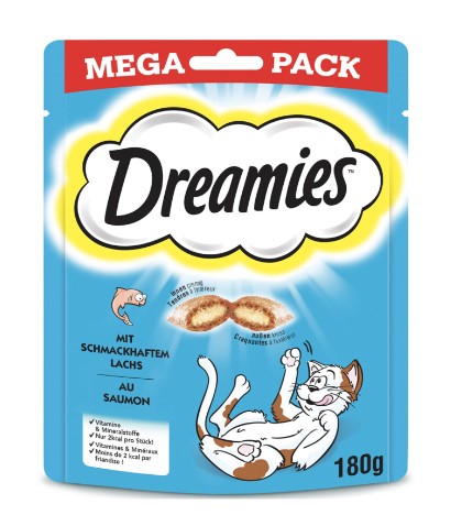 Dreamies - Dreamies Maxi Pack Somonlu Kedi Ödülü 180 Gr X 4 Adet
