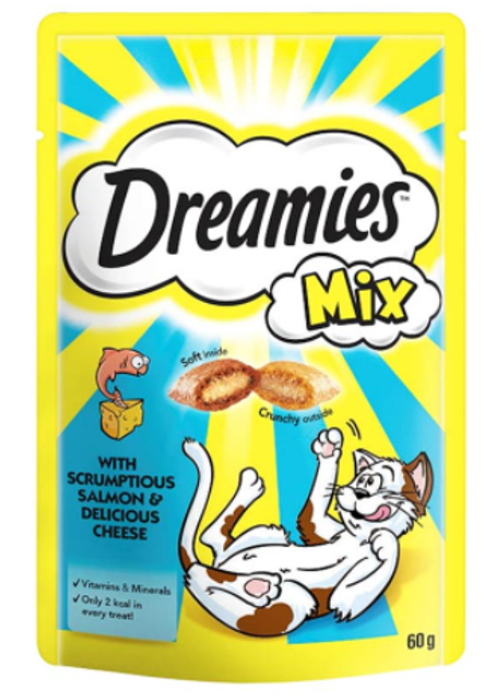 Dreamies Somon Peynir Mix Kedi Ödülü 60 Gr X 6 Adet