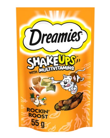 Dreamies - Dreamies Shake Ups Tavuklu Kedi Nanesi Ve Ördekli Kedi Ödülü 55 Gr X 6 Adet