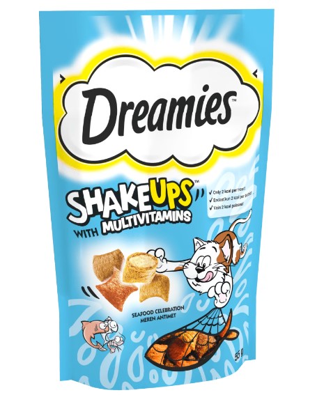 Dreamies Shake Ups Ton Balığı Somon Ve Karidesli Kedi Ödülü 55 Gr X 6 Adet