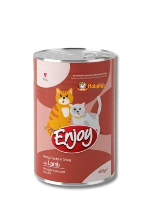 Enjoy - Enjoy Sos İçinde Et Parçacıklı Kuzu Etli Yetişkin Kedi Konservesi 400 gr
