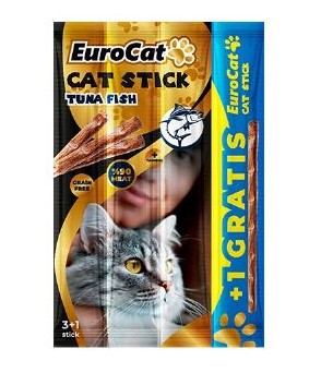 Eurocat - Eurocat Ton Balıklı Kedi Stick Ödül 4 X 5 Gr 24 Lü