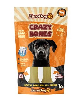 Eurodog Crazy Bone Pres Kemik Köpek Ödülü 10 Cm 100 Gr X 6 Adet