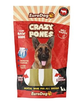 Eurodog Crazy Bone Pres Kemik Köpek Ödülü 13 Cm 2 Li X 6 Adet