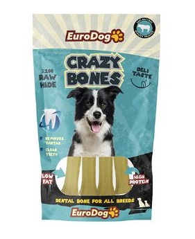 Eurodog Crazy Bone Pres Kemik Köpek Ödülü 7 Cm 5 Li X 6 Adet