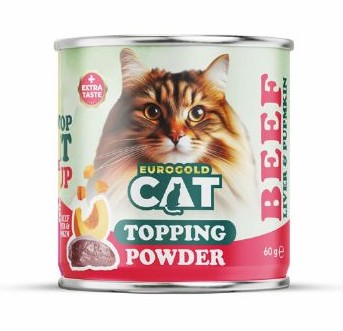 Eurogold - Eurogold Cat Topping Dana Ciğerli Ve Balkabaklı Mama Sosu 60 Gr X 8 Adet