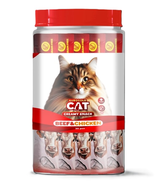 Eurogold - Eurogold Dana Tavuk Krema Kedi Ödülü (Kavanoz) 15 Gr X 30 Adet
