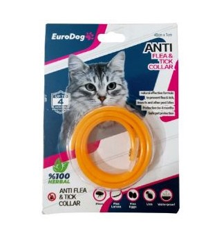 Eurogold - Eurogold Doğal Pire Ve Kene Tasması Kedi 40 Cm Turuncu X 10 Adet
