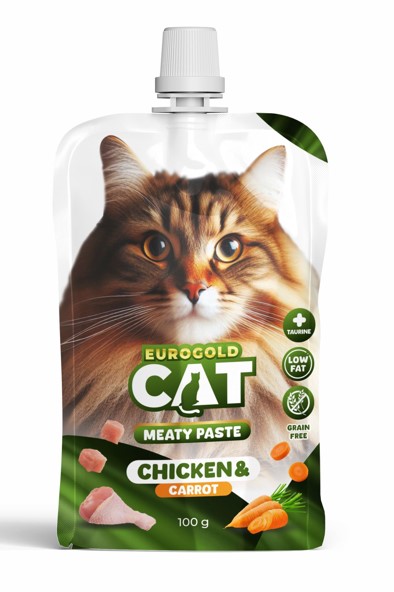 Eurogold - Eurogold Tavuk Havuç Ezme Kedi Ödülü 100 Gr X 20 Adet