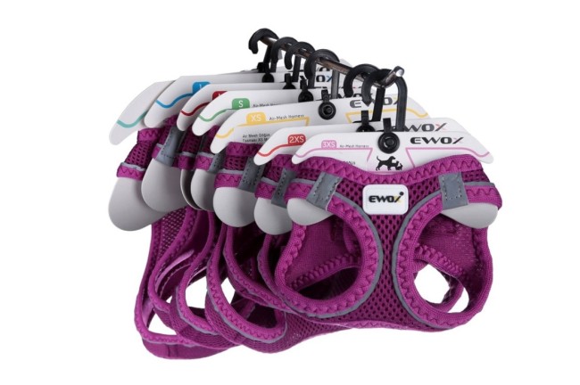 Ewox - Ewox Air Mesh Göğüs Tasması Set Mor (3xs-Xl)