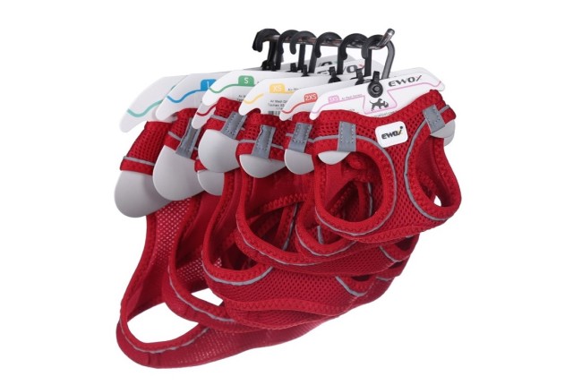Ewox - Ewox Air Mesh Göğüs Tasması Set Kırmızı (3xs-Xl)