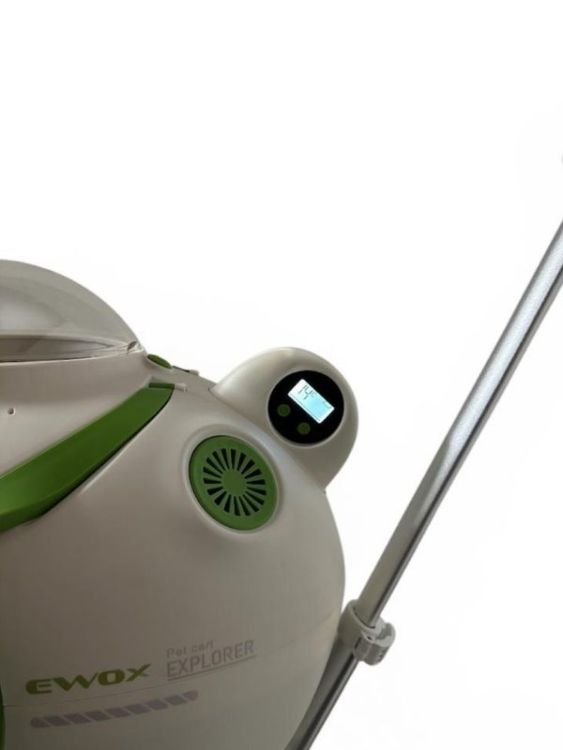 Ewox Astronot Model Fanlı Evcil Hayvan Taşıma Arabası P50-B Beyaz Yeşil