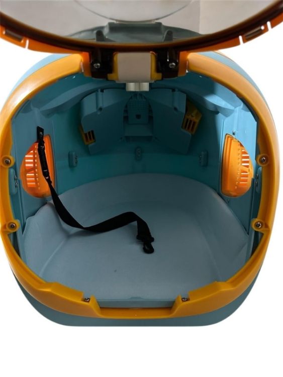 Ewox Astronot Model Fanlı Evcil Hayvan Taşıma Arabası P50-M Mavi Turuncu