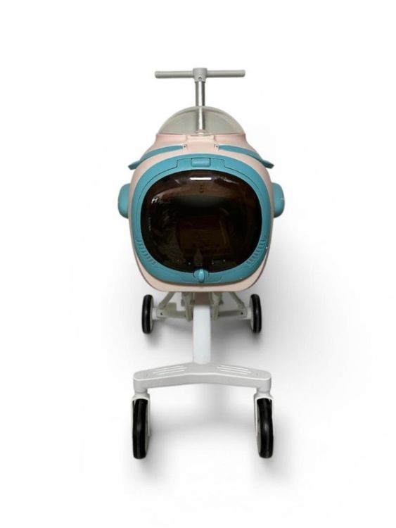 Ewox Astronot Model Fanlı Evcil Hayvan Taşıma Arabası P50-P Pembe Turkuaz