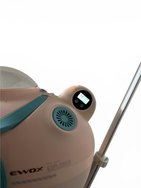 Ewox Astronot Model Fanlı Evcil Hayvan Taşıma Arabası P50-P Pembe Turkuaz - Thumbnail