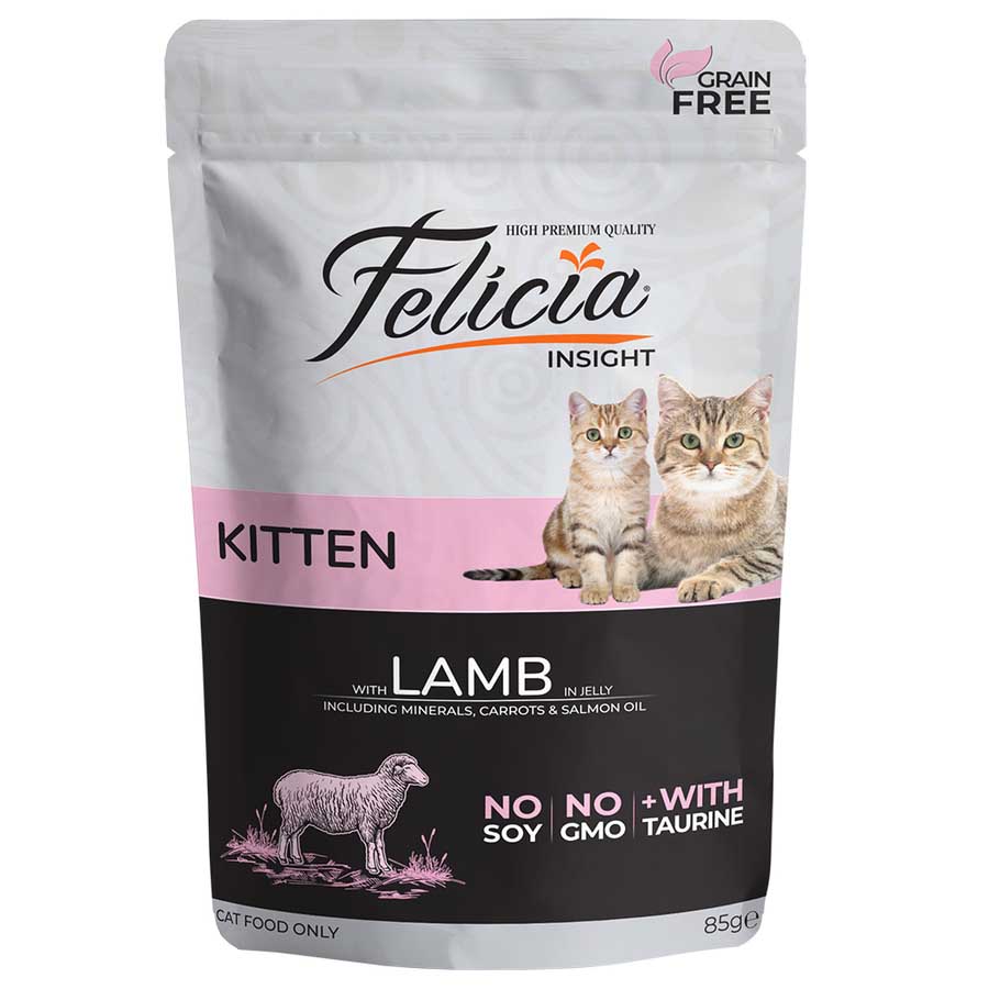 Felicia Kuzu Etli Yavru Kedi Pouch Mama 85 Gr x 12 Adet