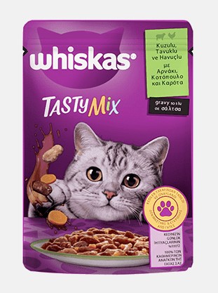 Whiskas Tasty Mix Kuzulu Tavuklu Ve Havuçlu Yetişkin Kedi Pouch 85 Gr X 28 Adet