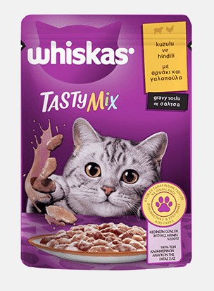 Whiskas Tasty Mix Kuzulu Ve Hindili Yetişkin Kedi Pouch 85 Gr X 28 Adet