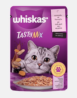 Whiskas Tasty Mix Somonlu Ve Havuçlu Yetişkin Kedi Pouch 85 Gr X 28 Adet