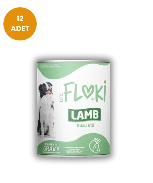 Floki - Floki Kuzu Etli Yetişkin Köpek Konservesi 400gr x 12 Adet