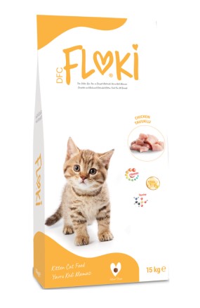 Floki - Floki Kitten Tavuklu Yavru Kedi Maması 15 Kg