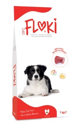 Floki - Floki Puppy Biftekli Pirinçli Yavru Köpek Maması 1 Kg