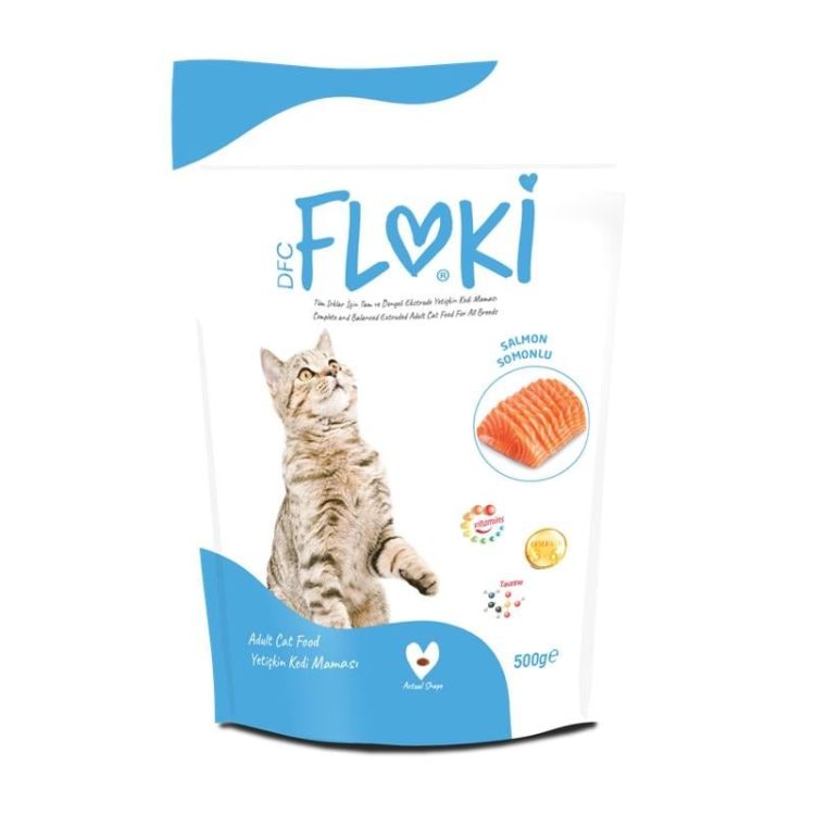 Floki Somonlu Yetişkin Kedi Maması 500 Gr 