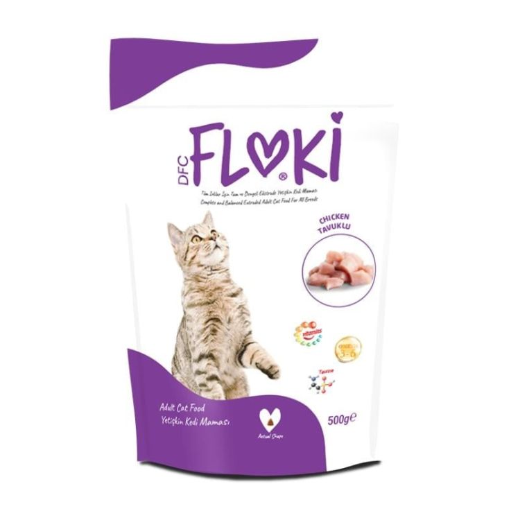 Floki Tavuklu Yetişkin Kedi Maması 500 Gr