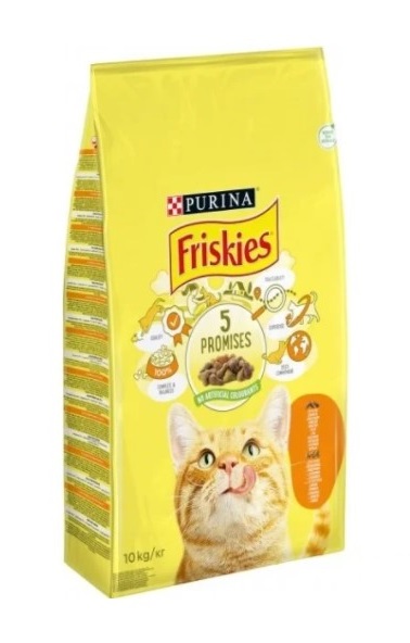 Friskies - Friskies Etli ve Tavuklu Yetişkin Kedi Maması 10 Kg
