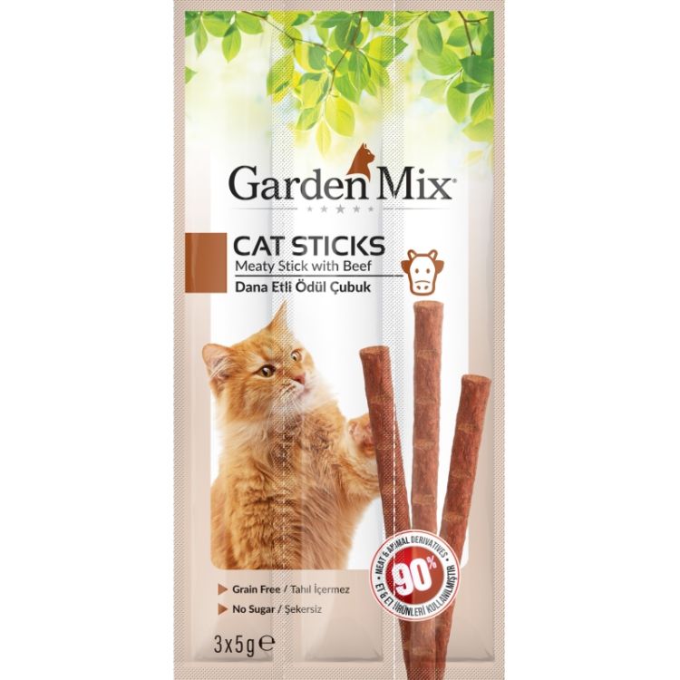 Gardenmix Dana Etli Kedi Stick Ödül 3 x 5gr 10lu