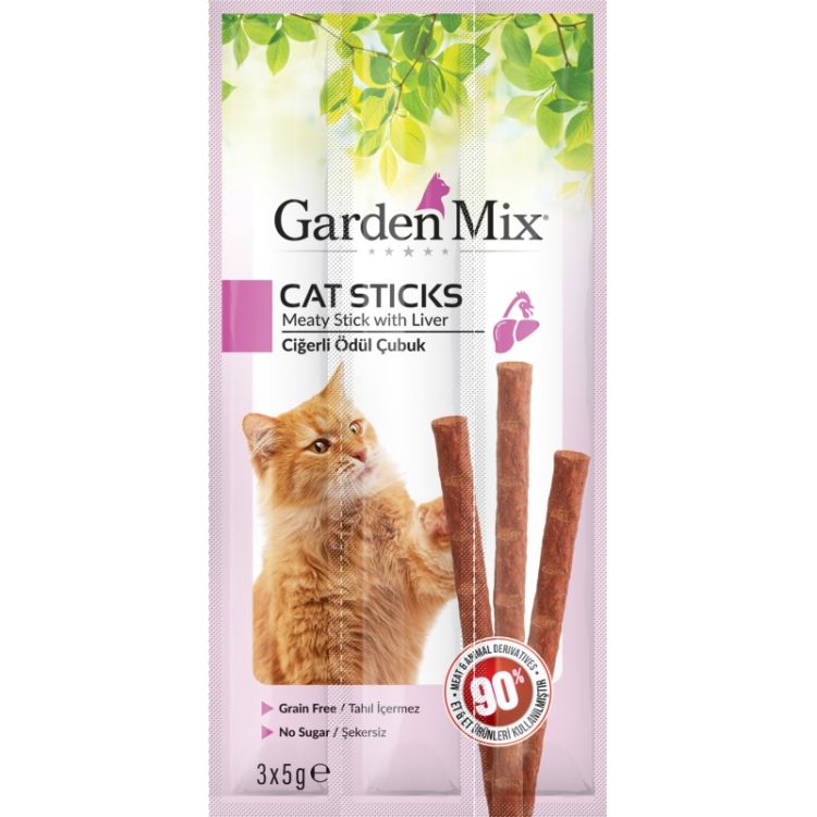 Gardenmix Ciğerli Kedi Stick Ödül 3 x 5gr 10lu