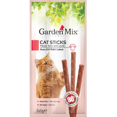Gardenmix Kuzu Etli Kedi Stick Ödül 3 x 5gr 10lu