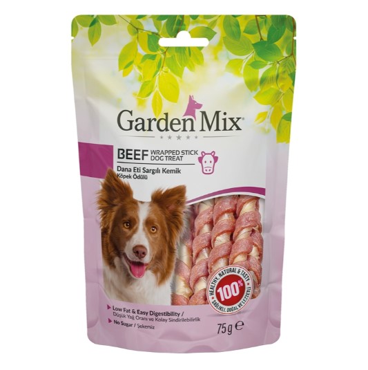 Gardenmix Dana Etli Sargılı Kemik Köpek Ödülü 75 Gr X 12 Adet