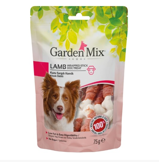 Gardenmix Kuzu Sargılı Kemik Köpek Ödülü 75 Gr X 12 Adet