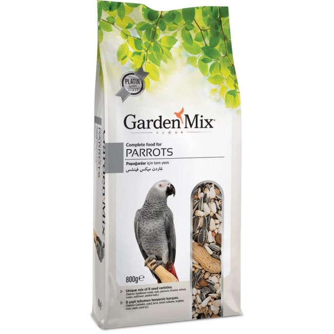 Gardenmix - Gardenmix Platin Papağan Yemi 800 Gr X 10 Adet