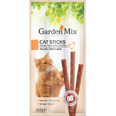 Gardenmix Tavuklu Kedi Stick Ödül 3 x 5gr 10lu