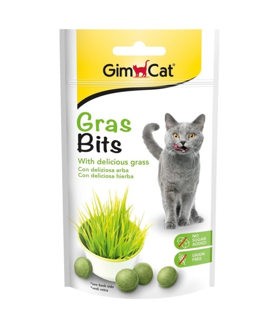 Gimcat - Gimcat Gras Bits Çimenli Kedi Ödül Tableti 50 Gr